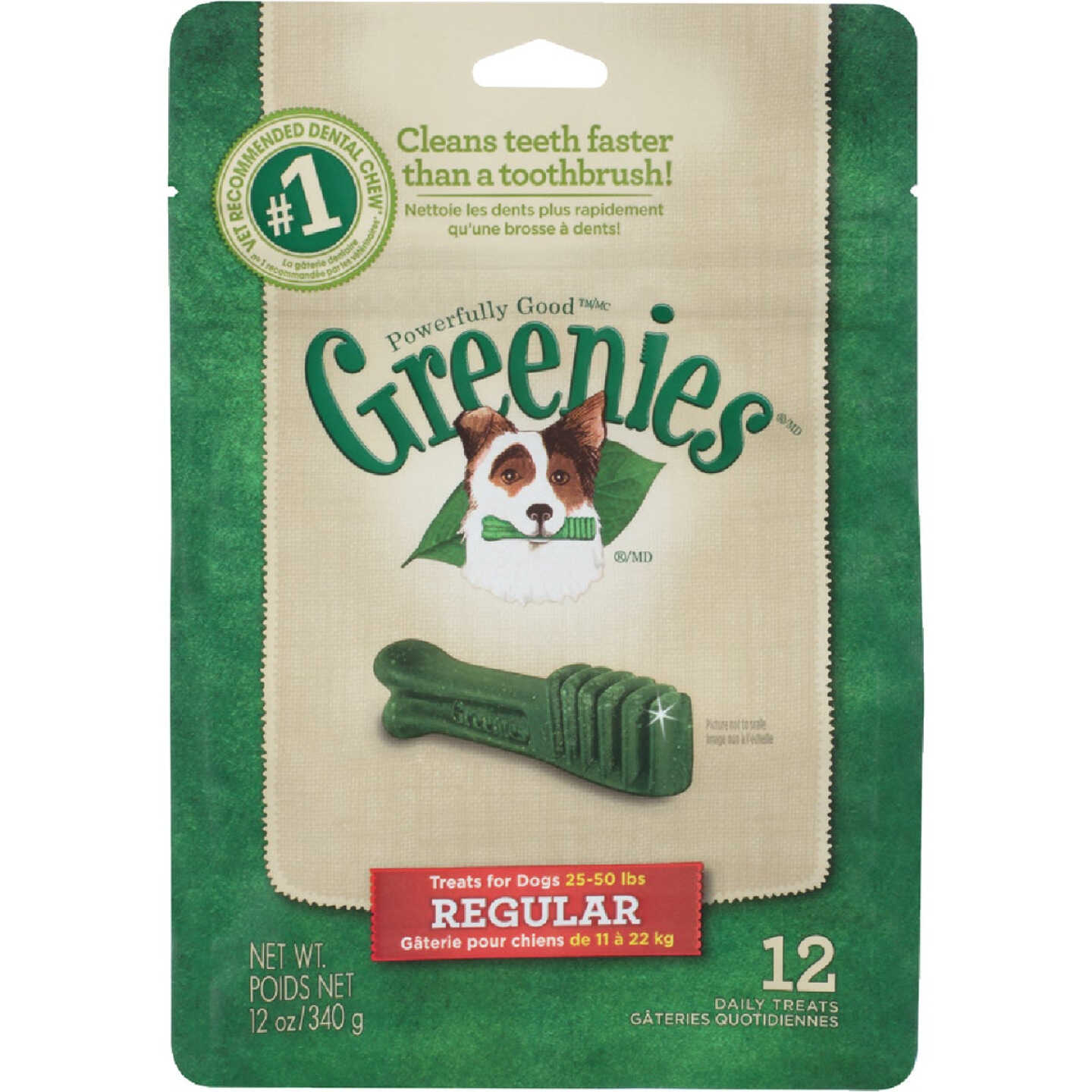 Greenies Regular Medium Dog Original Flavor Dental Dog Treat (12-Pack) Image 1
