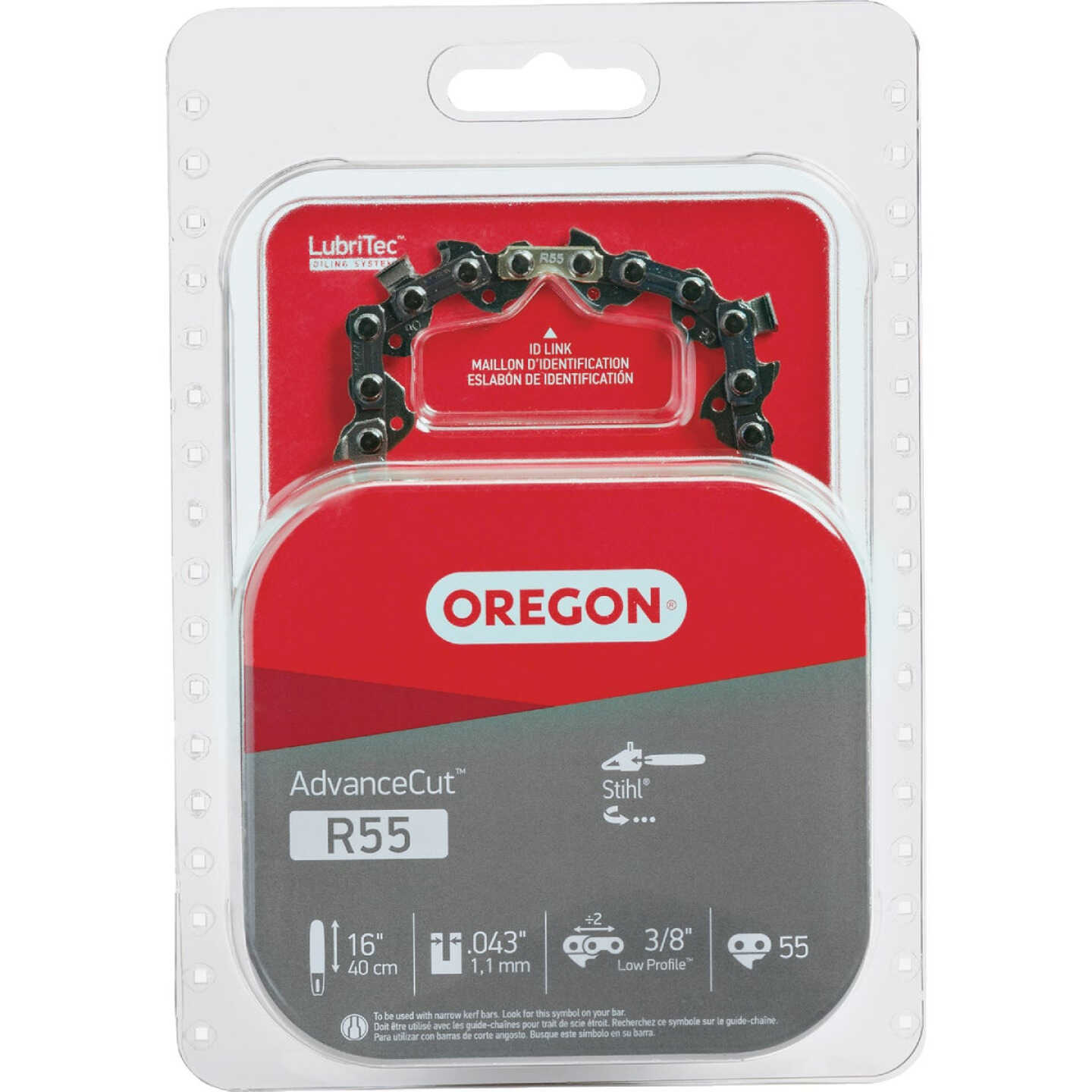 Oregon R55 AdvanceCut Chainsaw Chain for 16 In. Bar - 55 Drive Links - Fits Several Stihl Models Image 1