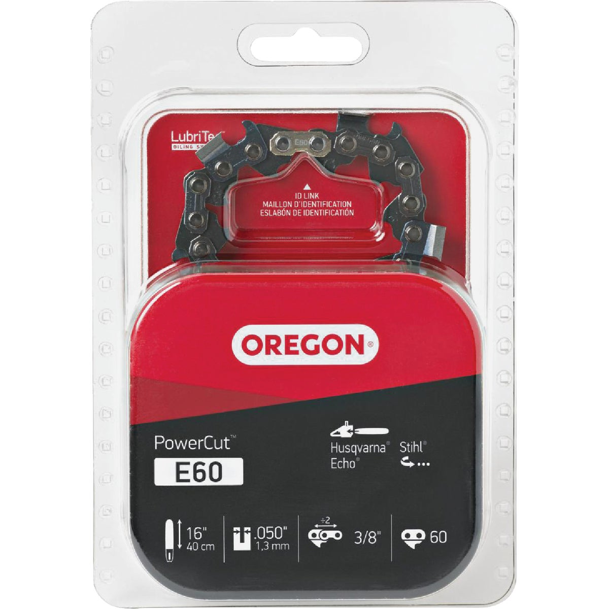 Oregon E60 PowerCut Saw Chain for 16in. Bar - 60 Drive Links - fits Husqvarna, Echo, Stihl, Poulan, Craftsman and others Image 1