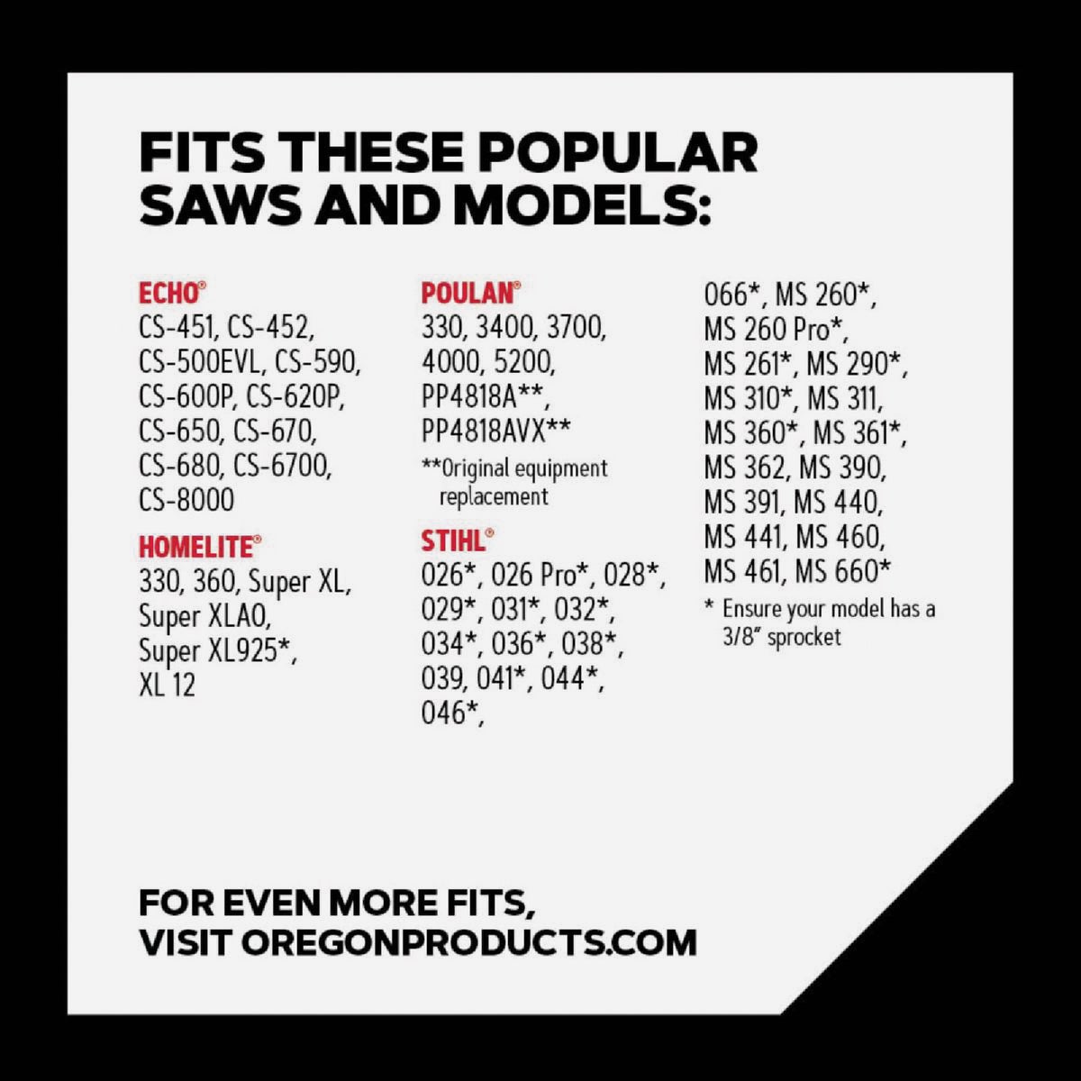 Oregon E66 PowerCut Saw Chain for 18in. Bar - 66 Drive Links - fits Stihl, Echo Poulan, Homelite, McCulloch and others Image 6