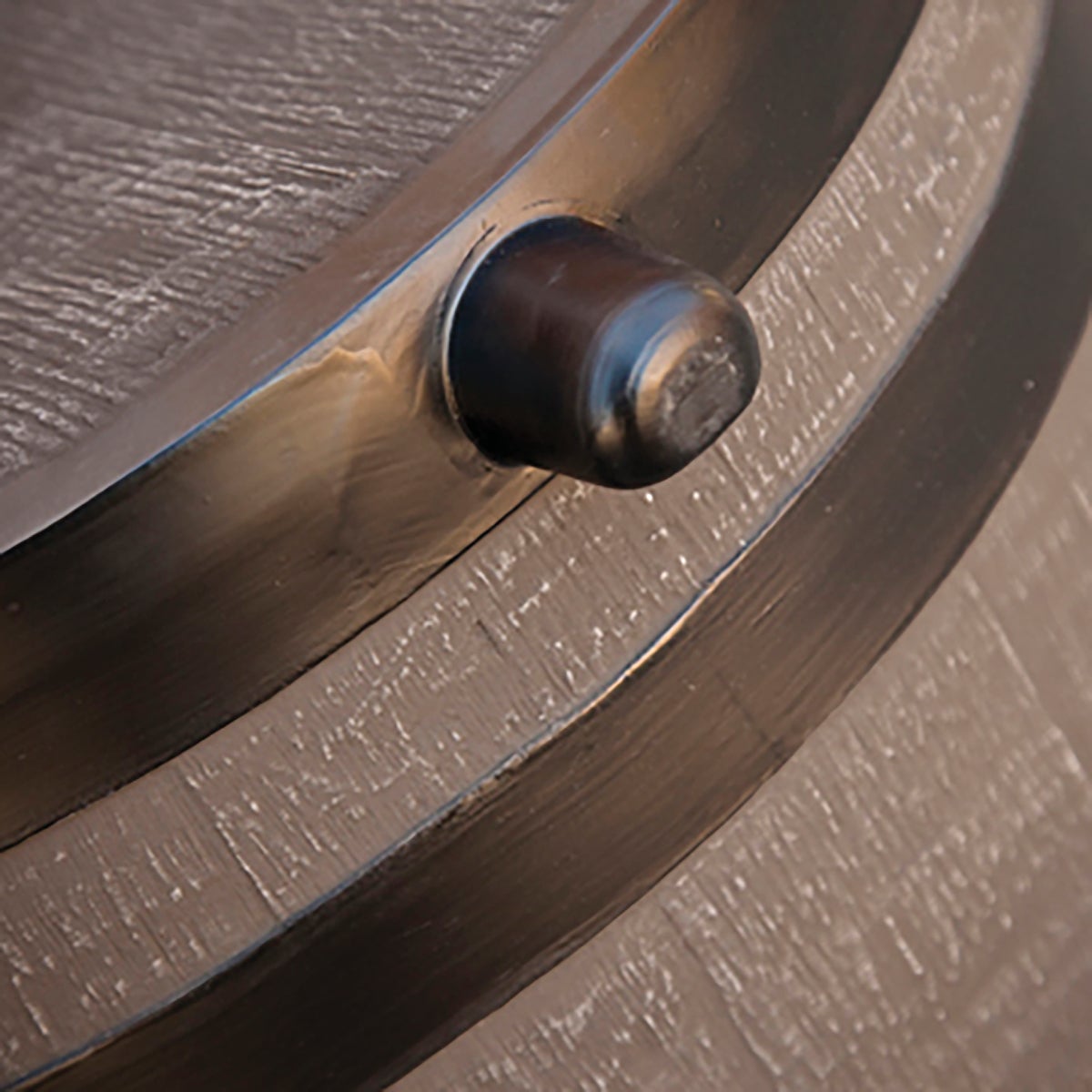 RTS Home Accents 50 Gal. Woodgrain Polyethylene Flat Back Rain Barrel Image 5