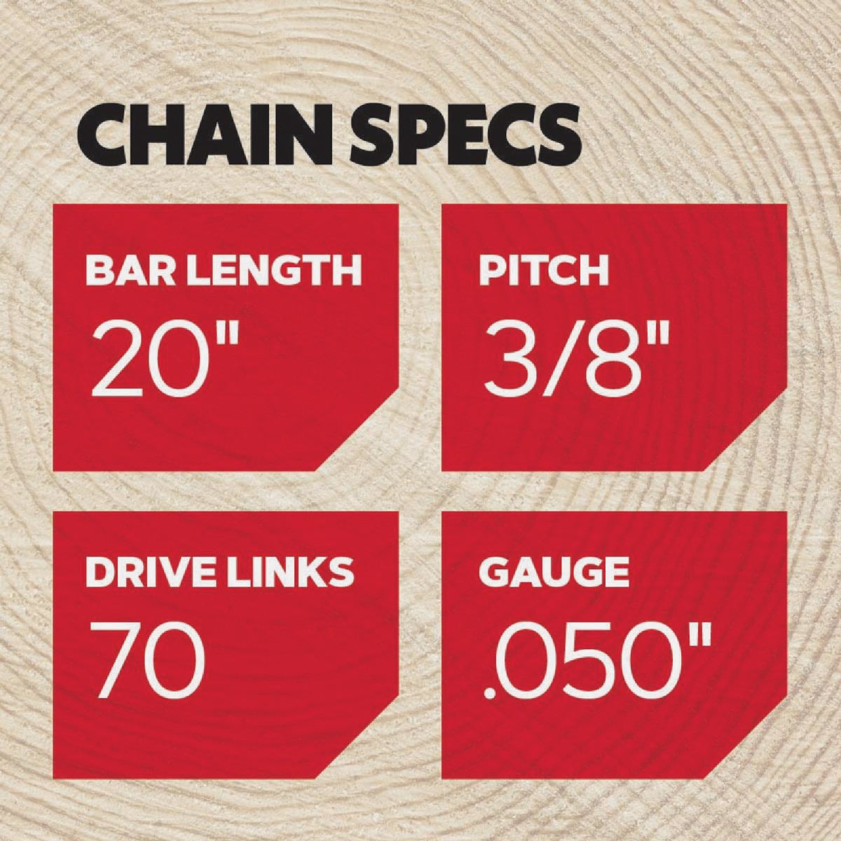 Oregon E70 PowerCut Saw Chain for 20in. Bar - 70 Drive Links - fits Echo, McCulloch, Homelite, Makita, Skil and others Image 5