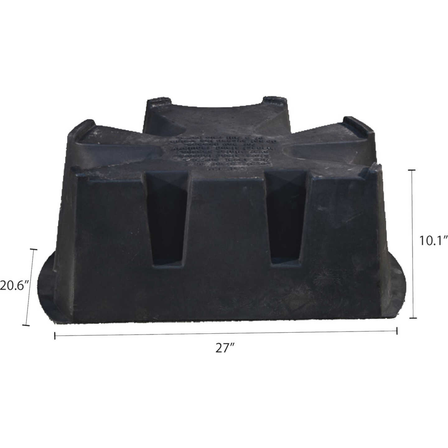 RTS Home Accents Black 10.1 In. H. x 27 In. L. x 20.6 In. D. Recycled Polyethylene Rain Barrel Stand Image 4