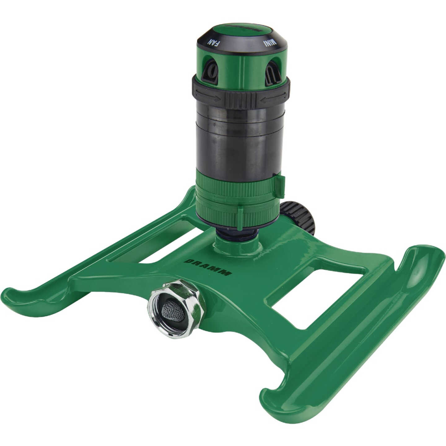 Dramm Metal Adjustable Green Gear Drive Sprinkler Image 1