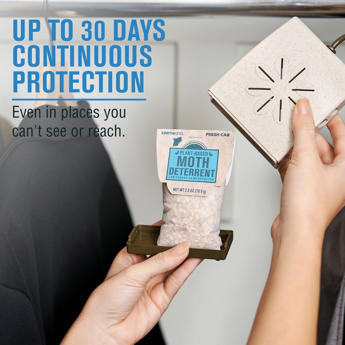 EarthKindFresh Cab 30 to 60-Day Natural Moth Repellent Refill Pouch (2-Pack) Image 2