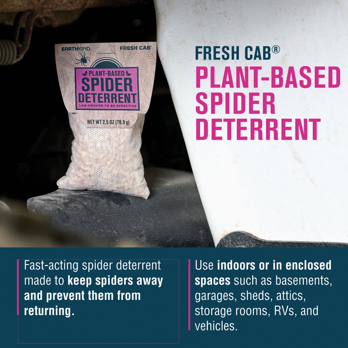 EarthKind Fresh Cab 30 to 60-Day Natural Spider Repellent Refill Pouch (2-Pack) Image 2