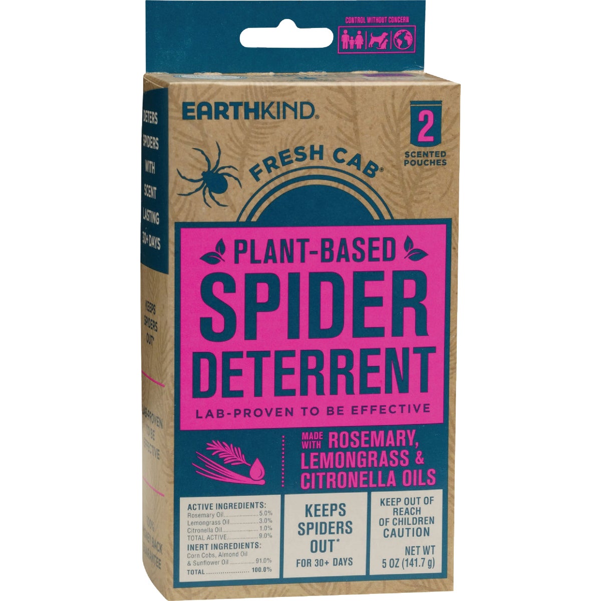 EarthKind Fresh Cab 30 to 60-Day Natural Spider Repellent Refill Pouch (2-Pack)