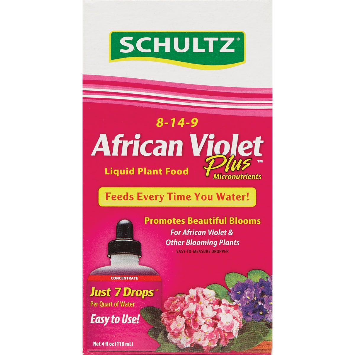 Schultz 4 Oz. Concentrate 8-14-9 African Violet Liquid Plant Food Plus Image 2