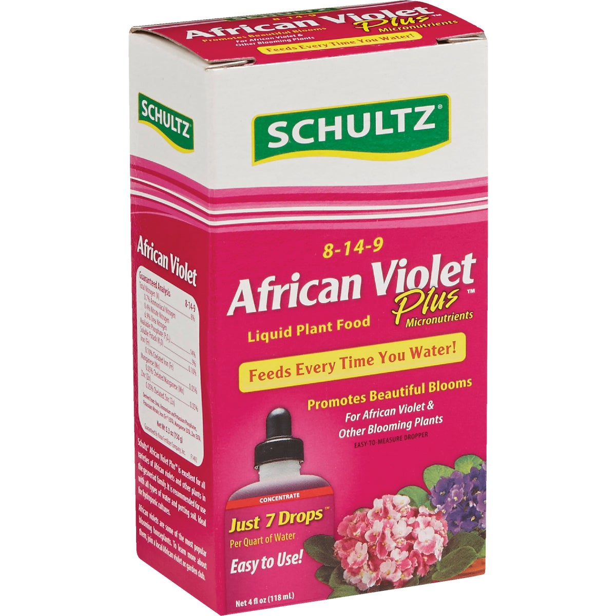 Schultz 4 Oz. Concentrate 8-14-9 African Violet Liquid Plant Food Plus Image 4