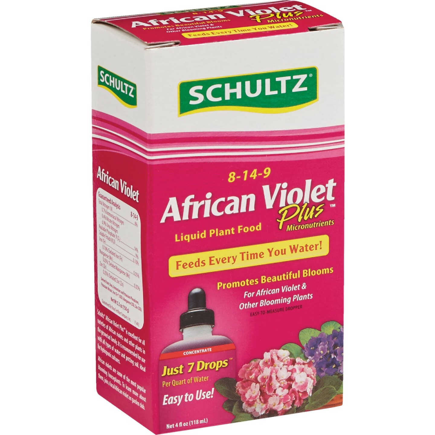 Schultz 4 Oz. Concentrate 8-14-9 African Violet Liquid Plant Food Plus Image 4