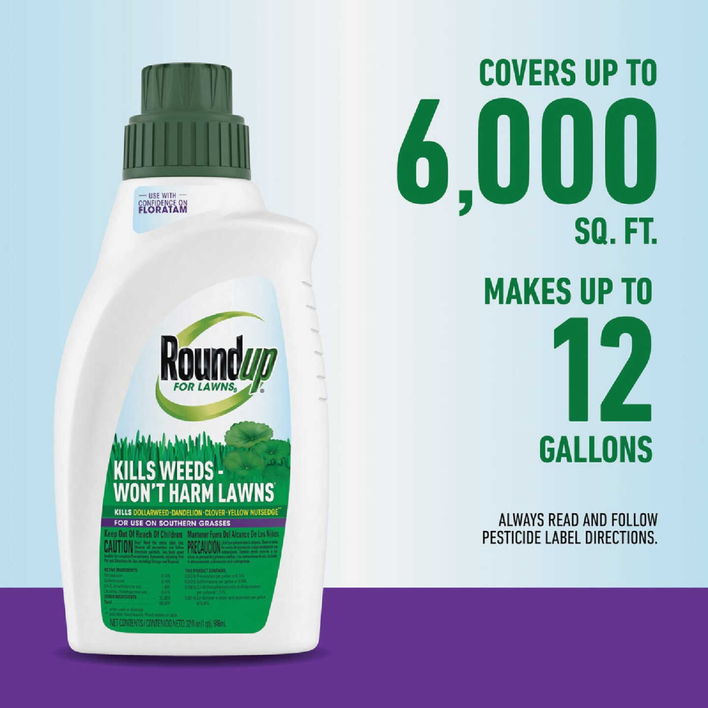 Roundup For Lawns 32 Oz. Concentrate Southern Formula Weed Killer Image 6