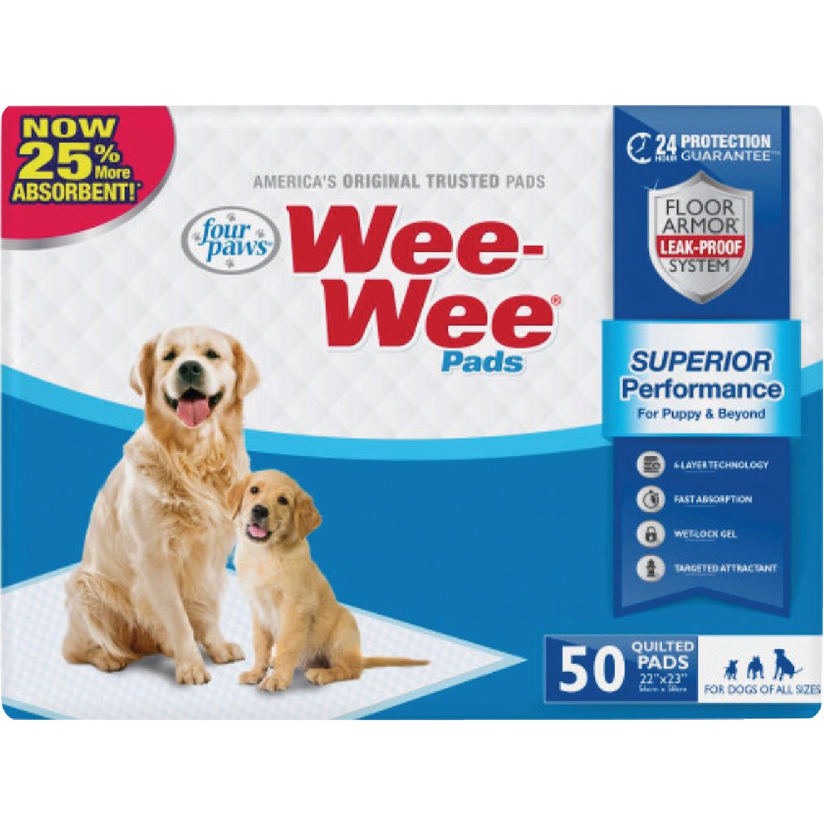 Four Paws Wee-Wee 21 In. x 22 In. Puppy Training Pads (50-Pack)