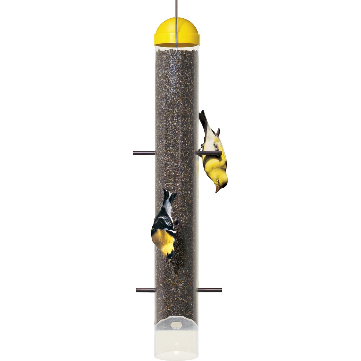 Perky-Pet 18 In. 2 Lb. Capacity Yellow Upside-Down Thistle Feeder Image 3