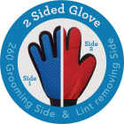 True Touch 2-In-1 Silicone Tip Five Finger Deshedding Pet Glove Image 2