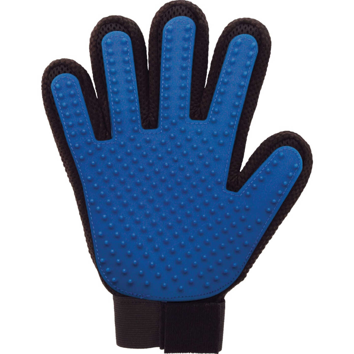 True Touch 2-In-1 Silicone Tip Five Finger Deshedding Pet Glove Image 1