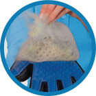 True Touch 2-In-1 Silicone Tip Five Finger Deshedding Pet Glove Image 5