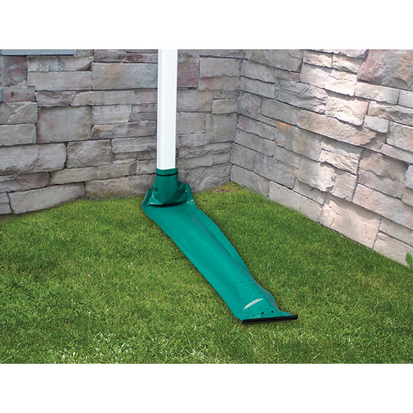 Frost King Standard Flexible 4 In. x 8 Ft. Green Downspout Extender Image 3