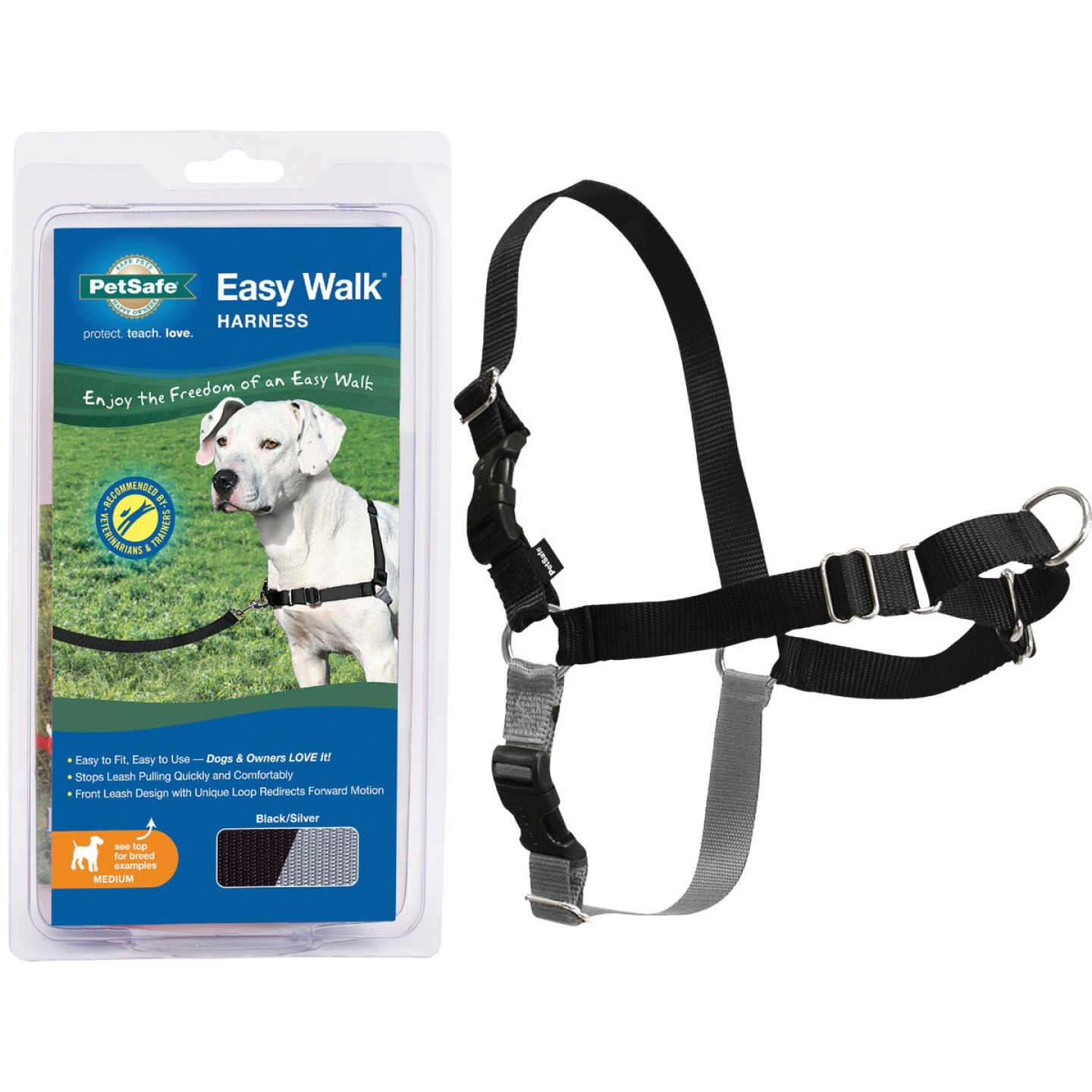 Petsafe Easy Walk 23 In. to 33 In. Black Nylon Harness Image 1
