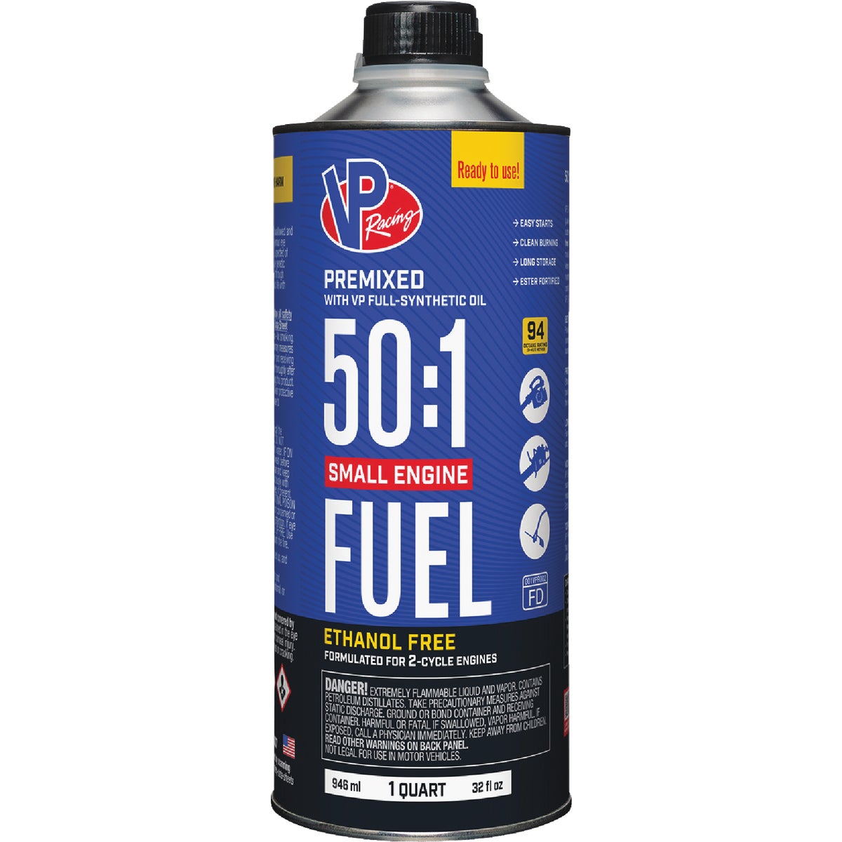VP Racing Fuels 32 Oz. 50:1 Ethanol-Free Gas & Oil Pre-Mix