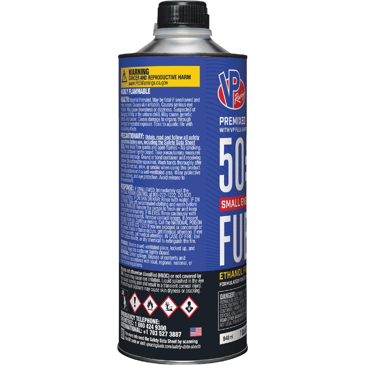 VP Racing Fuels 32 Oz. 50:1 Ethanol-Free Gas & Oil Pre-Mix Image 4