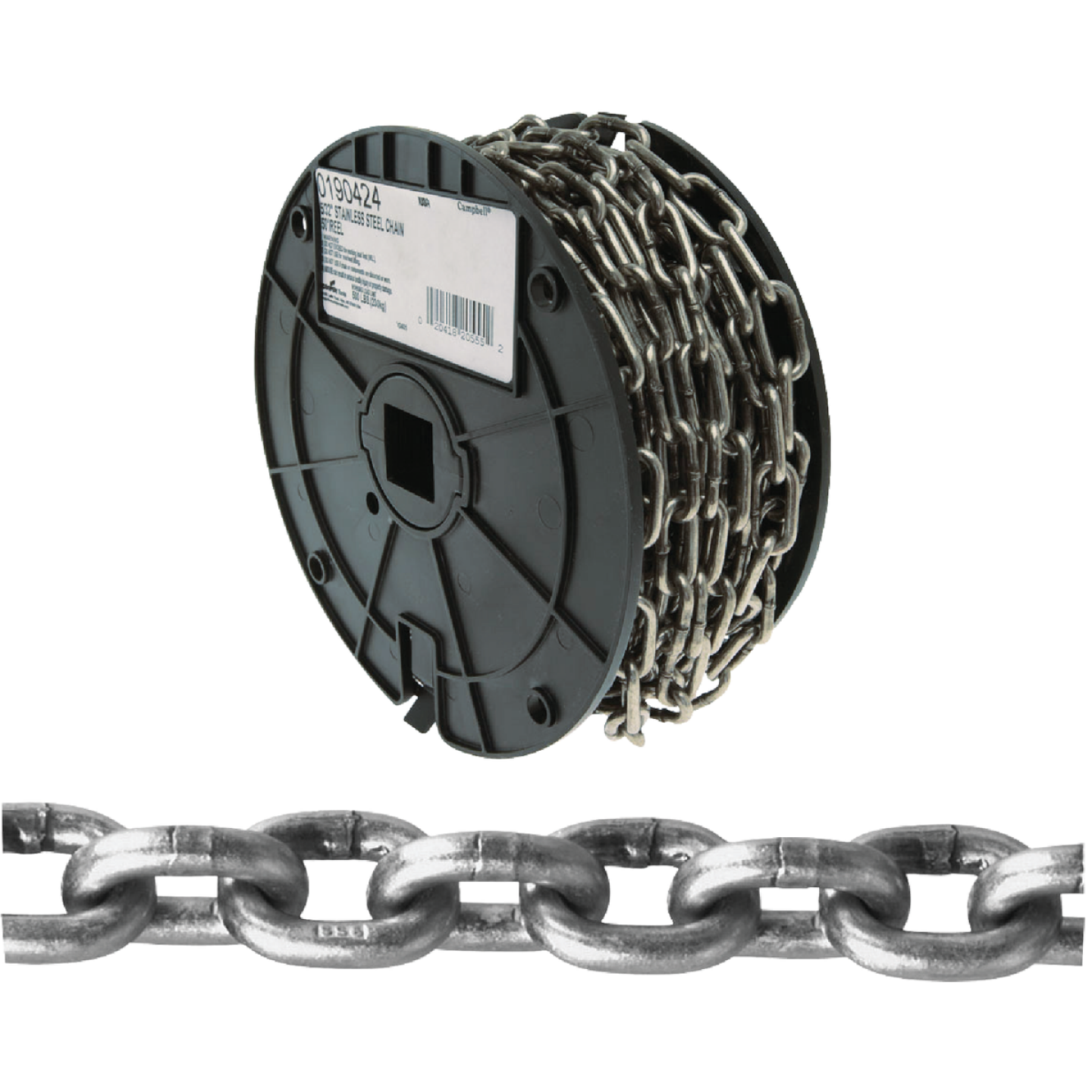 Campbell 5/32 In. 50 Ft. Bright Stainless Steel Coil Chain Image 1