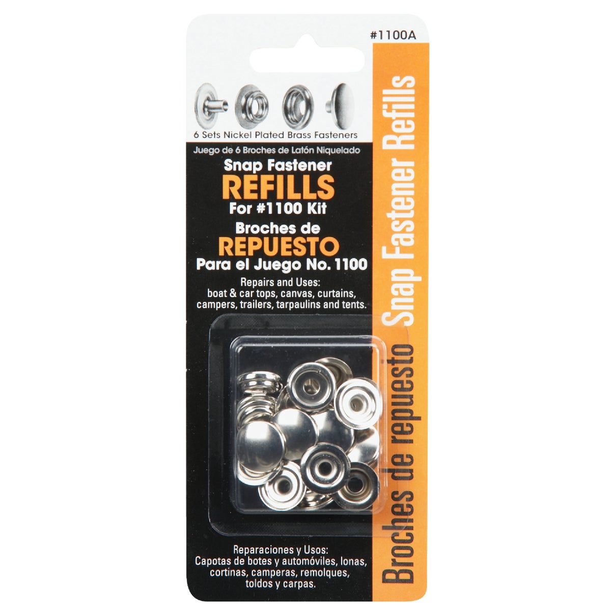Lord & Hodge Metal Canvas to Canvas Snap Fastener Refill for Canvas (6 Ct.) Image 2