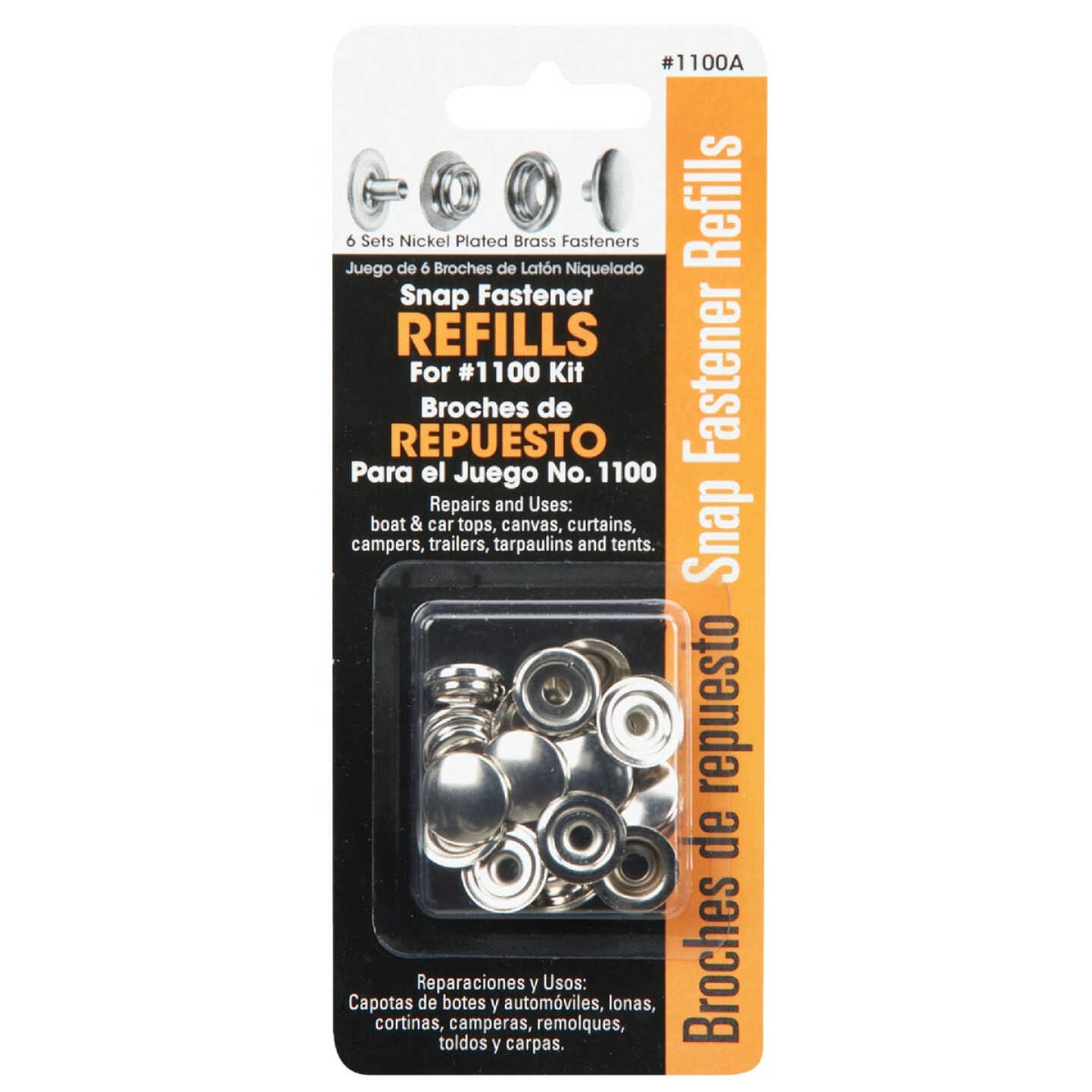 Lord & Hodge Metal Canvas to Canvas Snap Fastener Refill for Canvas (6 Ct.) Image 2
