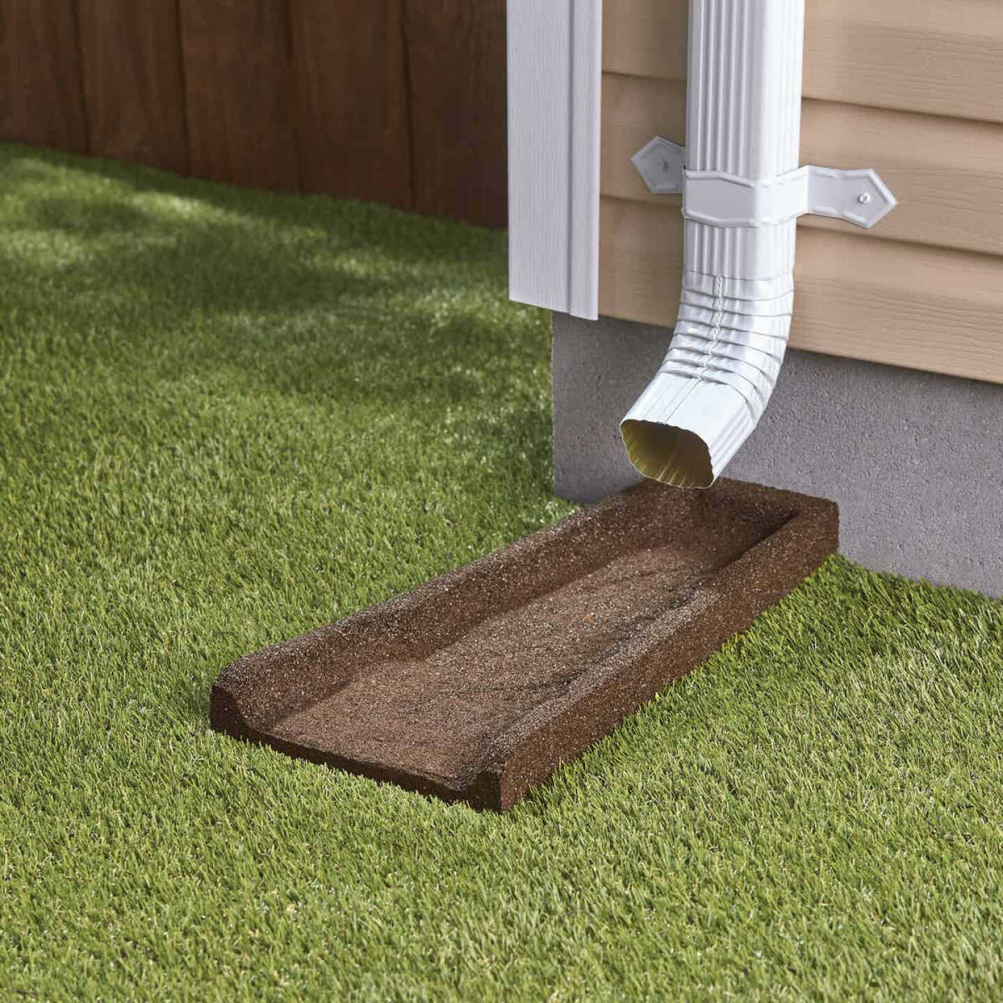 GroundSmart Brown Rubber Splash Block Image 2