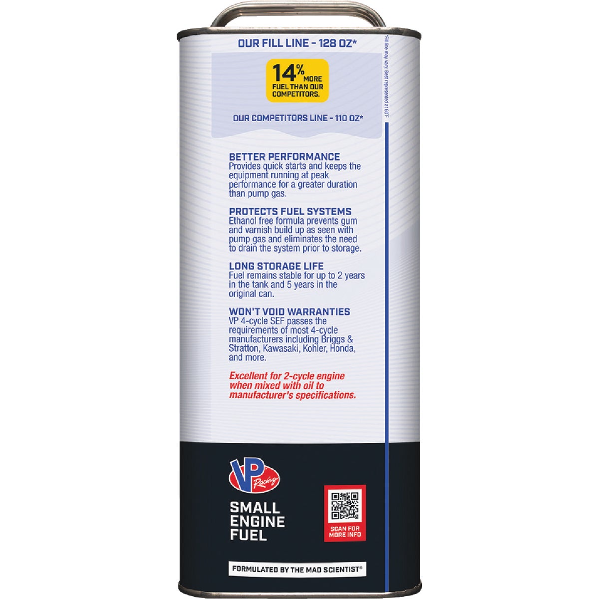 VP Racing Fuels 1 Gal. Ethanol-Free 4-Cycle Fuel Image 2