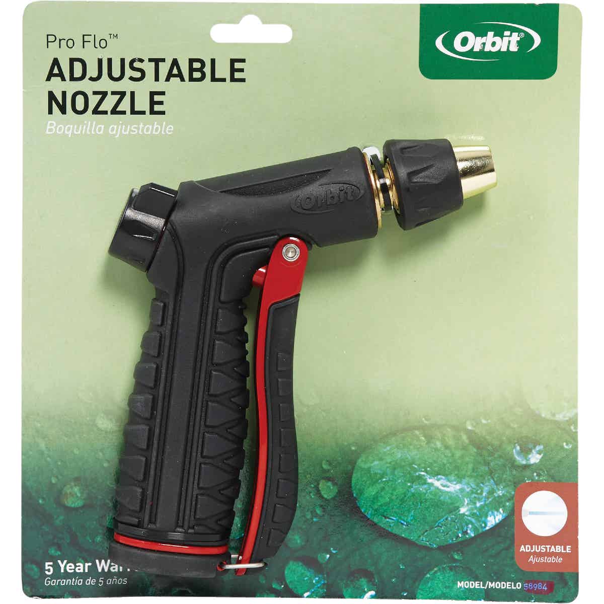 Orbit Pro Flo Metal Adjustable Pistol Nozzle, Black Image 2