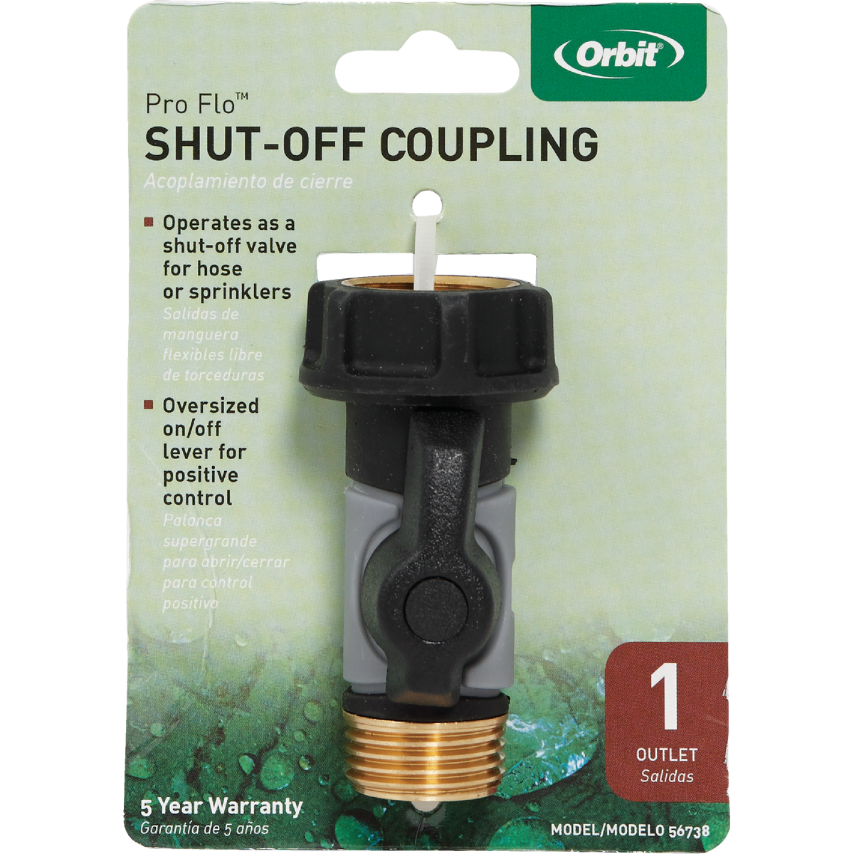 Orbit Pro Flo Metal Hose Shutoff Coupling Image 2