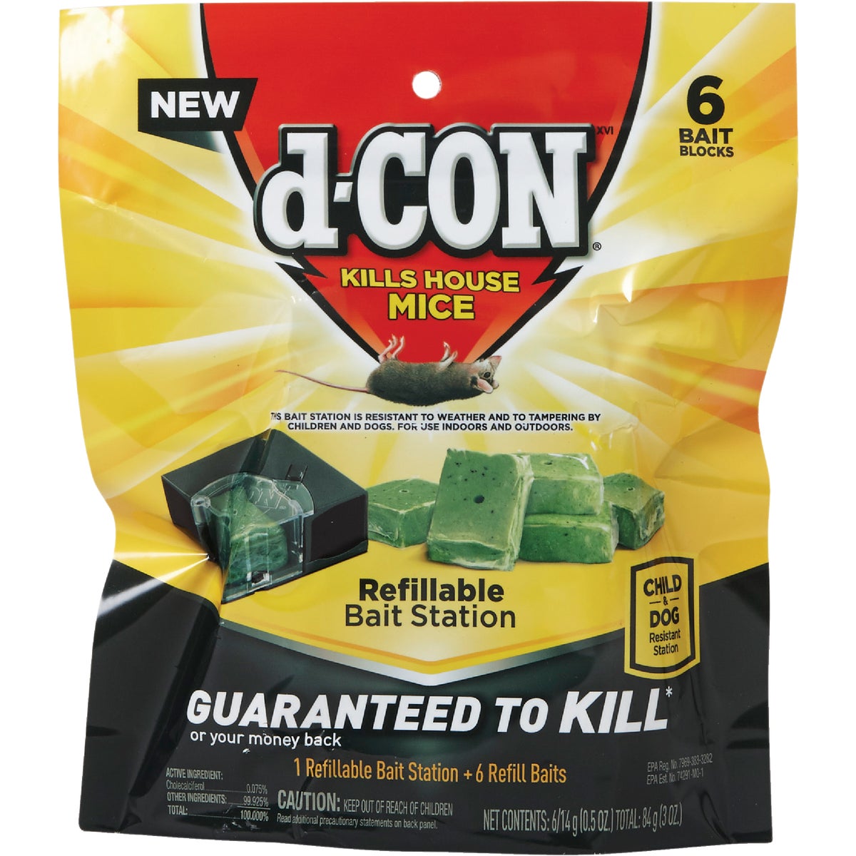 D-Con Refillable Corner Fit Mouse Bait Station (6-Refill) Image 2