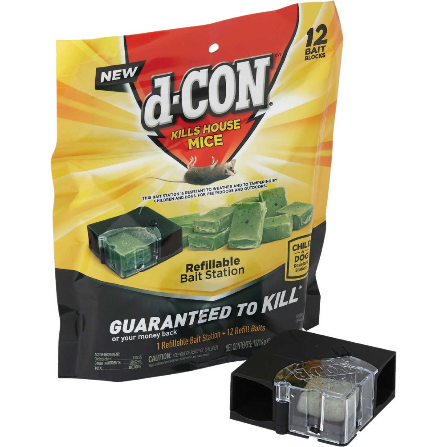 D-Con Refillable Corner Fit Mouse Bait Station (12-Refill) Image 1