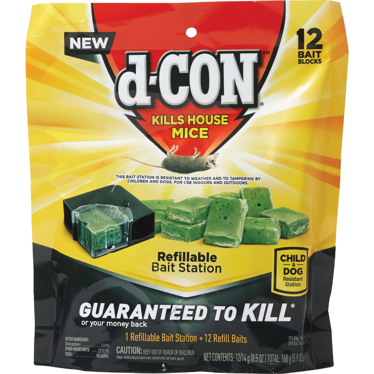 D-Con Refillable Corner Fit Mouse Bait Station (12-Refill) Image 2