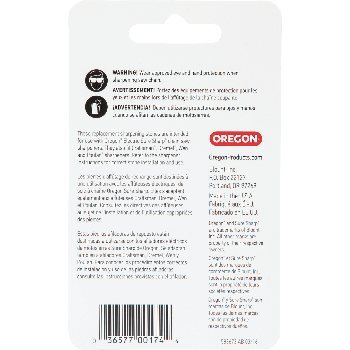 Oregon 3/16 In. Replacement Grinding Stones (3-Count) Image 5