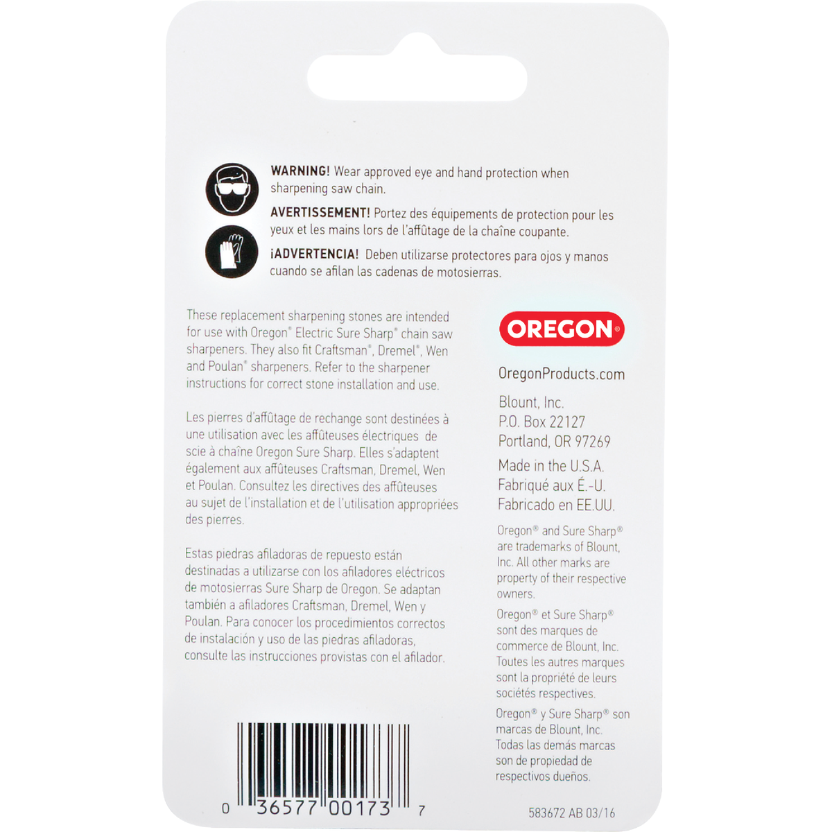 Oregon 7/32 In. Replacement Grinding Stones (3-Count) Image 5