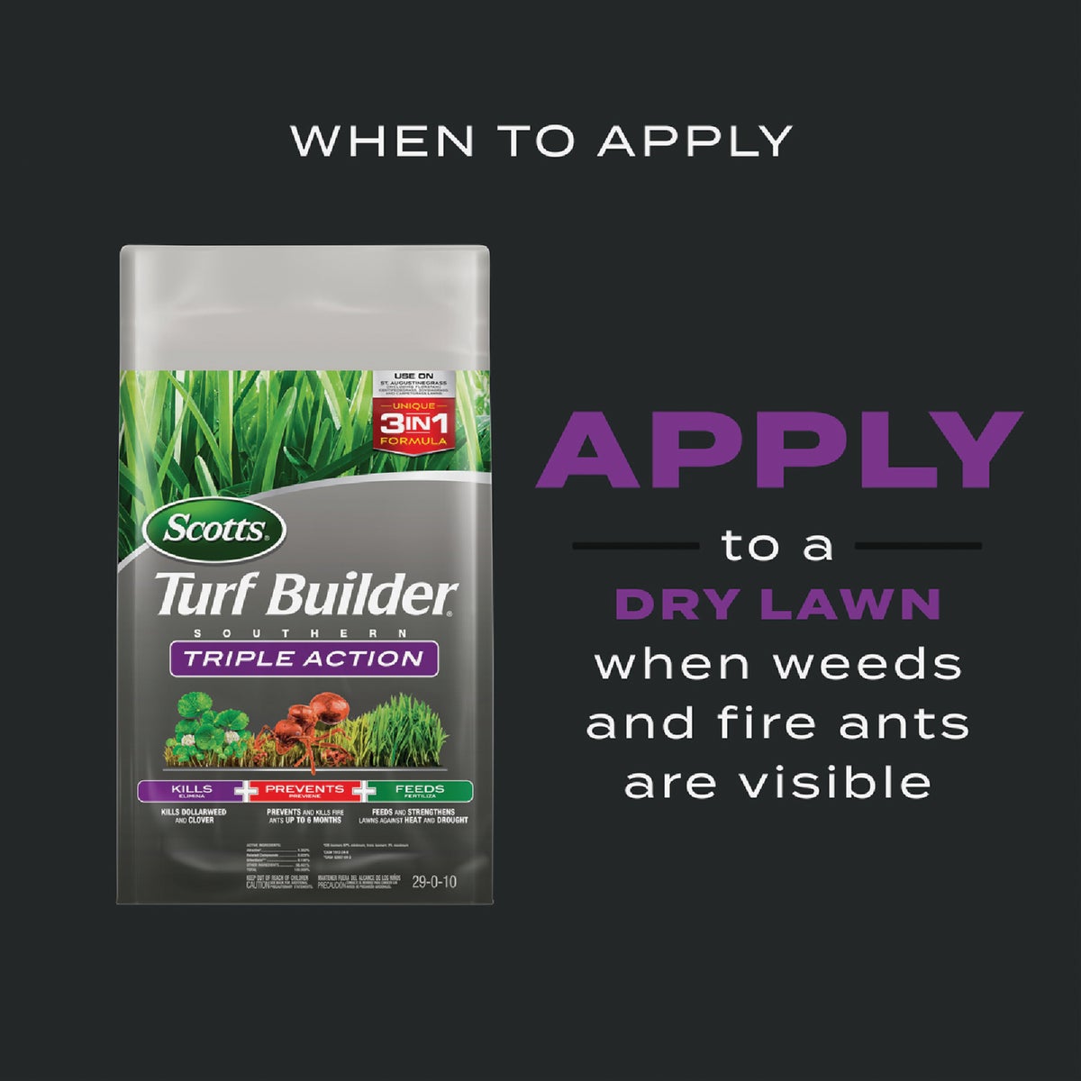 Scotts Turf Builder Southern Triple Action 13.32 Lb. 4000 Sq. Ft. Weed Killer Plus Lawn Fertilizer Image 6