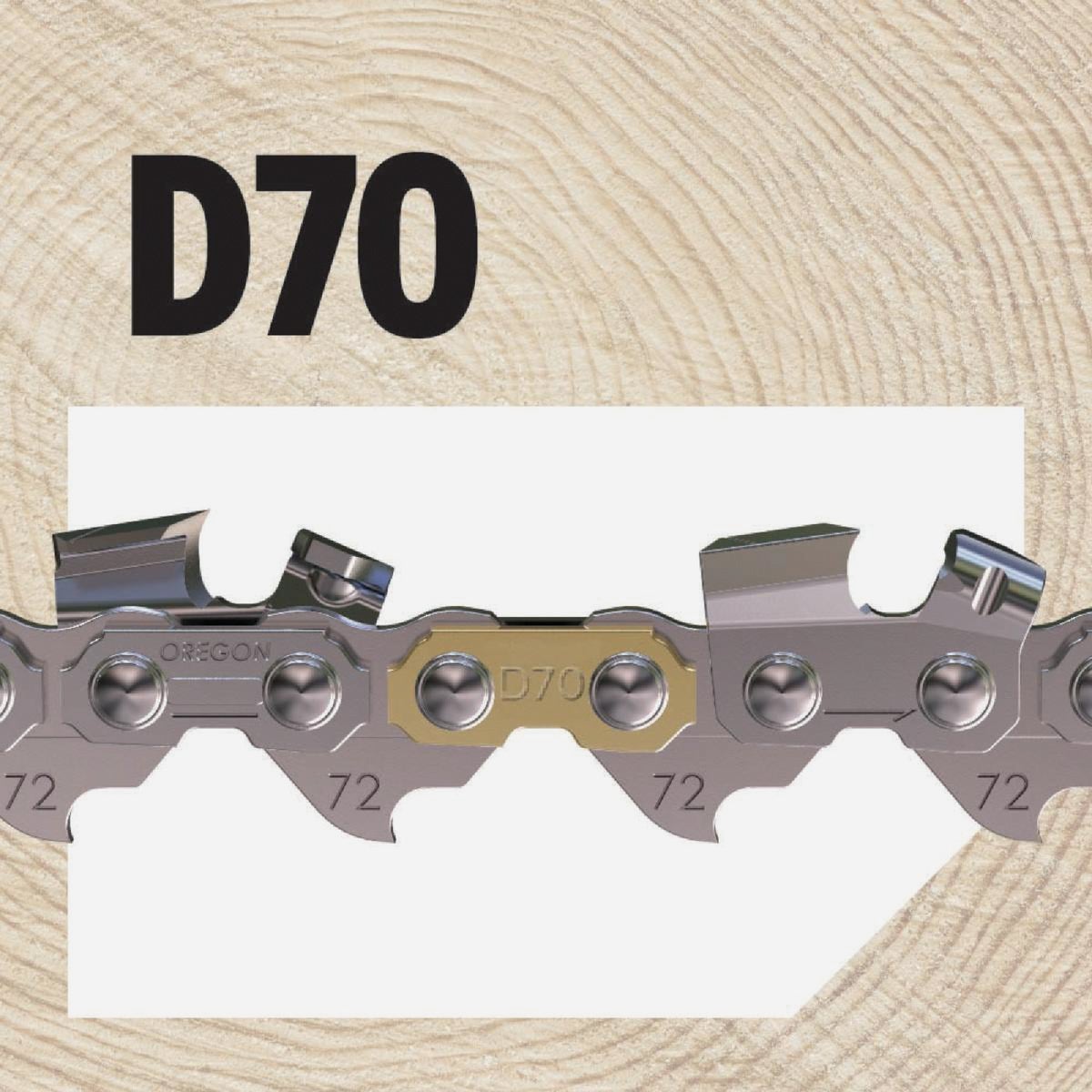 Oregon D70 AdvanceCut Saw Chain for 20 in. Bar - 70 Drive Links - fits Echo, Homelite, McCulloch, Poulan, Craftsman, Makita, Skil and more Image 4