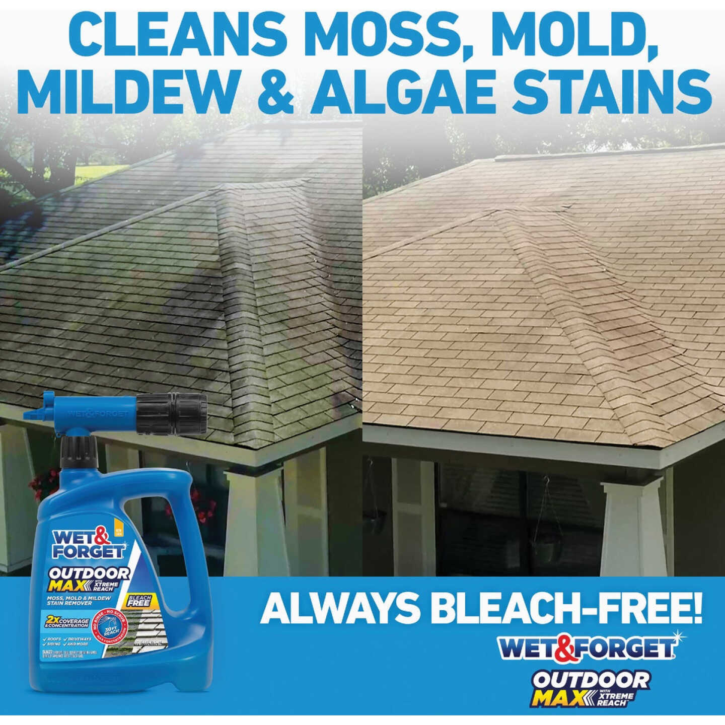 Wet & Forget 48 Oz. Hose End Spray Concentrate Moss, Mold, Mildew, & Algae Stain Remover Image 4