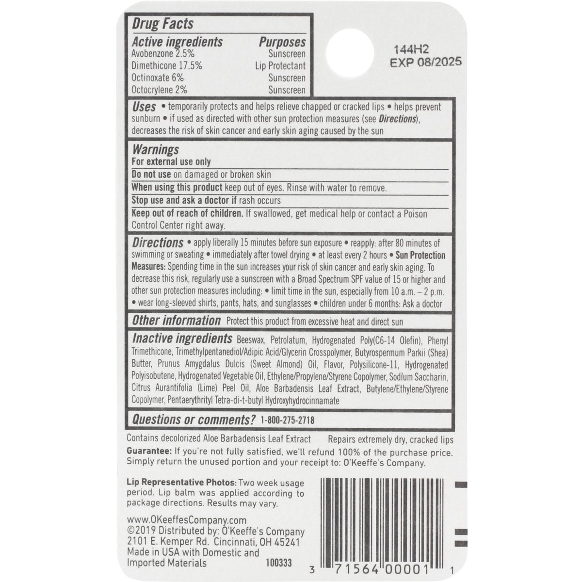 O'Keeffe's SPF 35 Unflavored Lip Repair, 0.15 Oz. Image 3