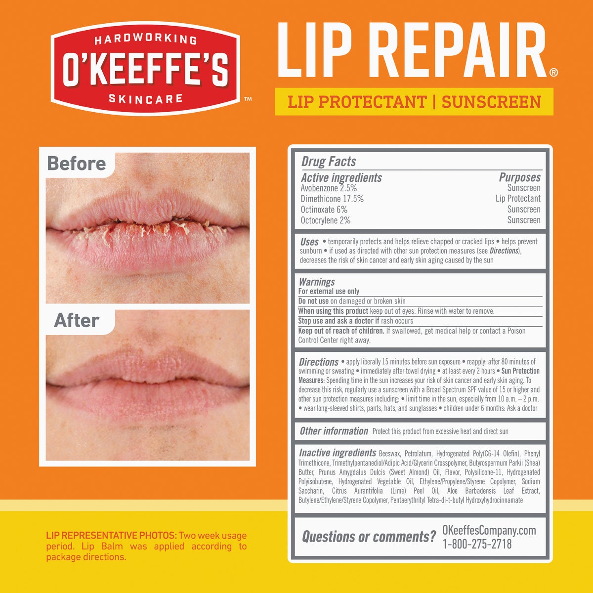 O'Keeffe's SPF 35 Unflavored Lip Repair, 0.15 Oz. Image 2