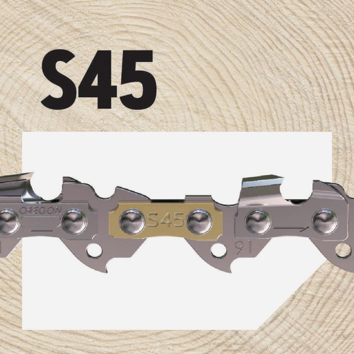 Oregon S45 AdvanceCut Saw Chain for 12 in. Bar - 45 Drive Links - fits Echo, Craftsman, Poulan, Makita, Remington, Husqvarna and more Image 4