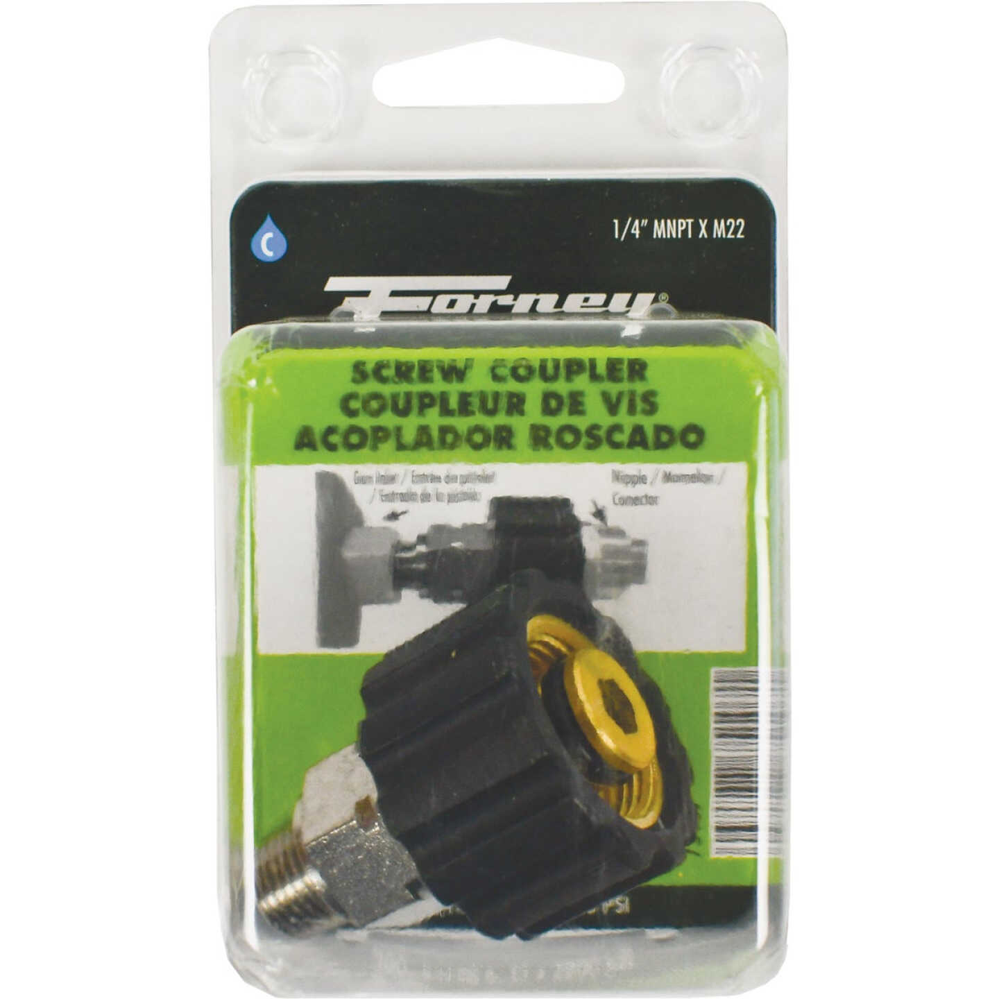Forney M22F x 1/4 In. Male Screw Pressure Washer Coupling Image 2