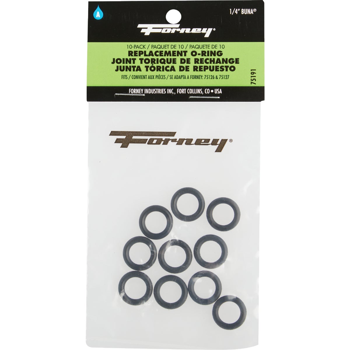 Forney 1/4 In. Quick Coupler Pressure Washer O-Ring (10-Piece) Image 2