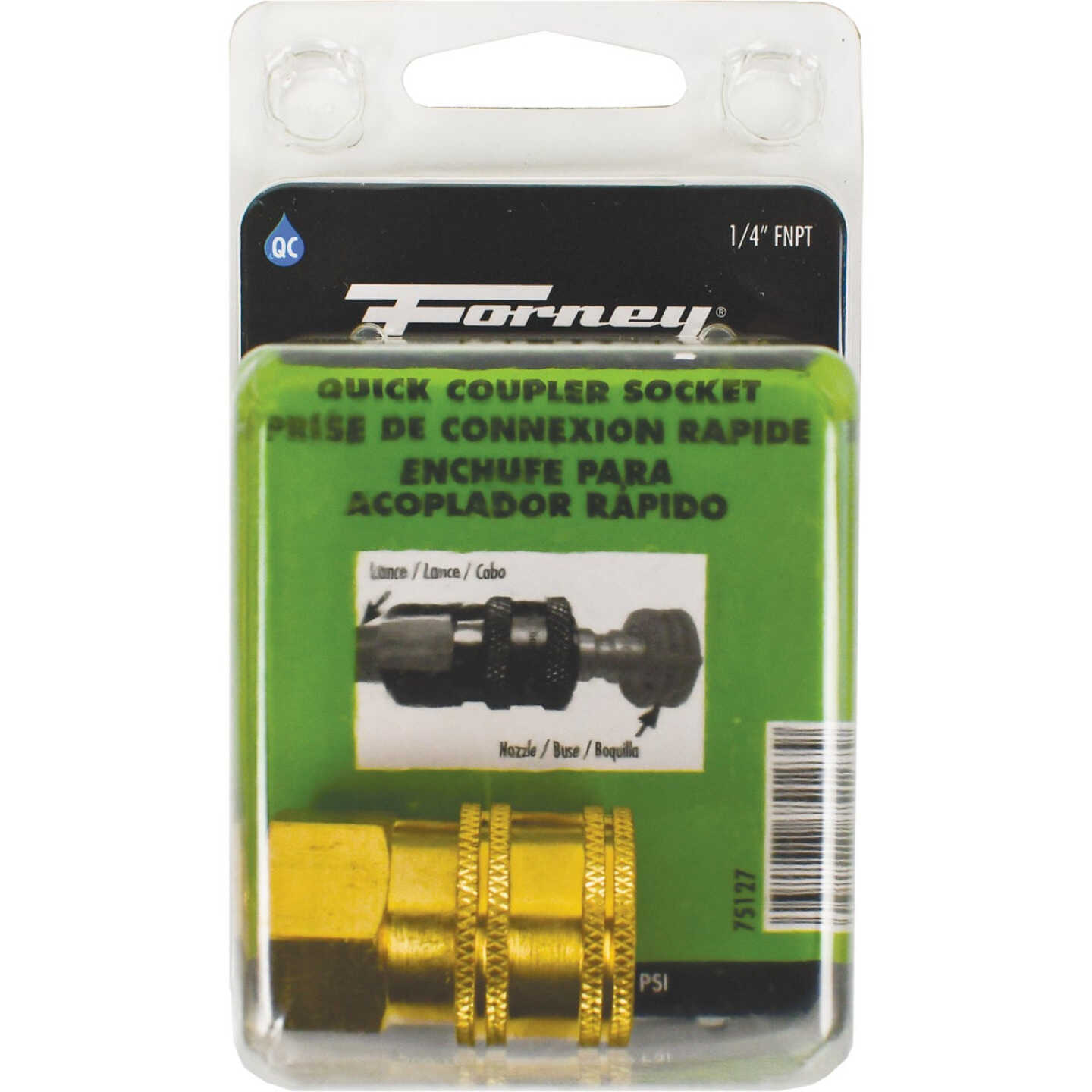 Forney 1/4 In. Female Quick Coupler Pressure Washer Socket Image 2