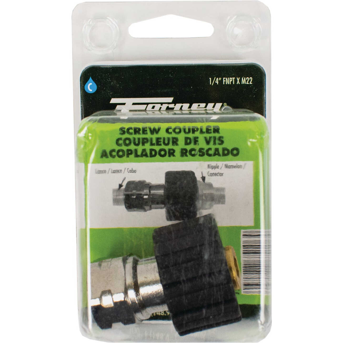Forney M22F x 1/4 In. Female Screw Pressure Washer Coupling Image 2
