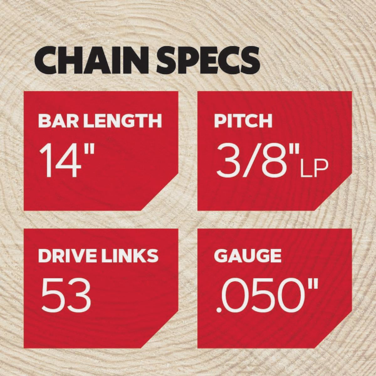 Oregon S53 AdvanceCut Saw Chain for 14 in. Bar - 53 Drive Links - fits Craftsman, Homelite, Shindaiwa and more Image 5