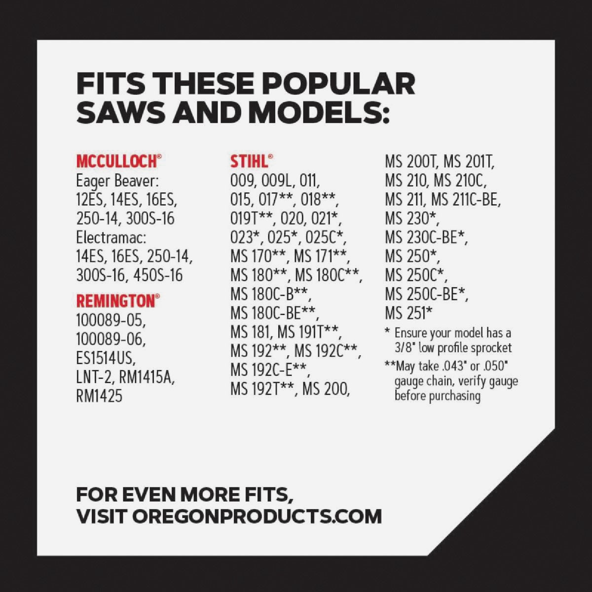 Oregon S50 AdvanceCut Saw Chain for 14 in. Bar - 50 Drive Links - fits Stihl, Remington, McCulloch, Craftsmand Homelite and more Image 6