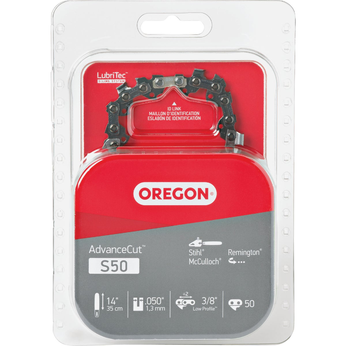Oregon S50 AdvanceCut Saw Chain for 14 in. Bar - 50 Drive Links - fits Stihl, Remington, McCulloch, Craftsmand Homelite and more Image 1