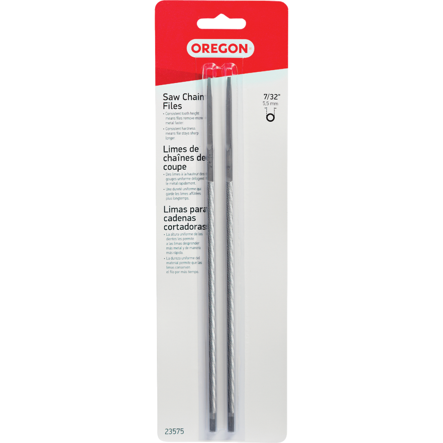 Oregon 7/32 In. Saw Chain File (2-Count) Image 1